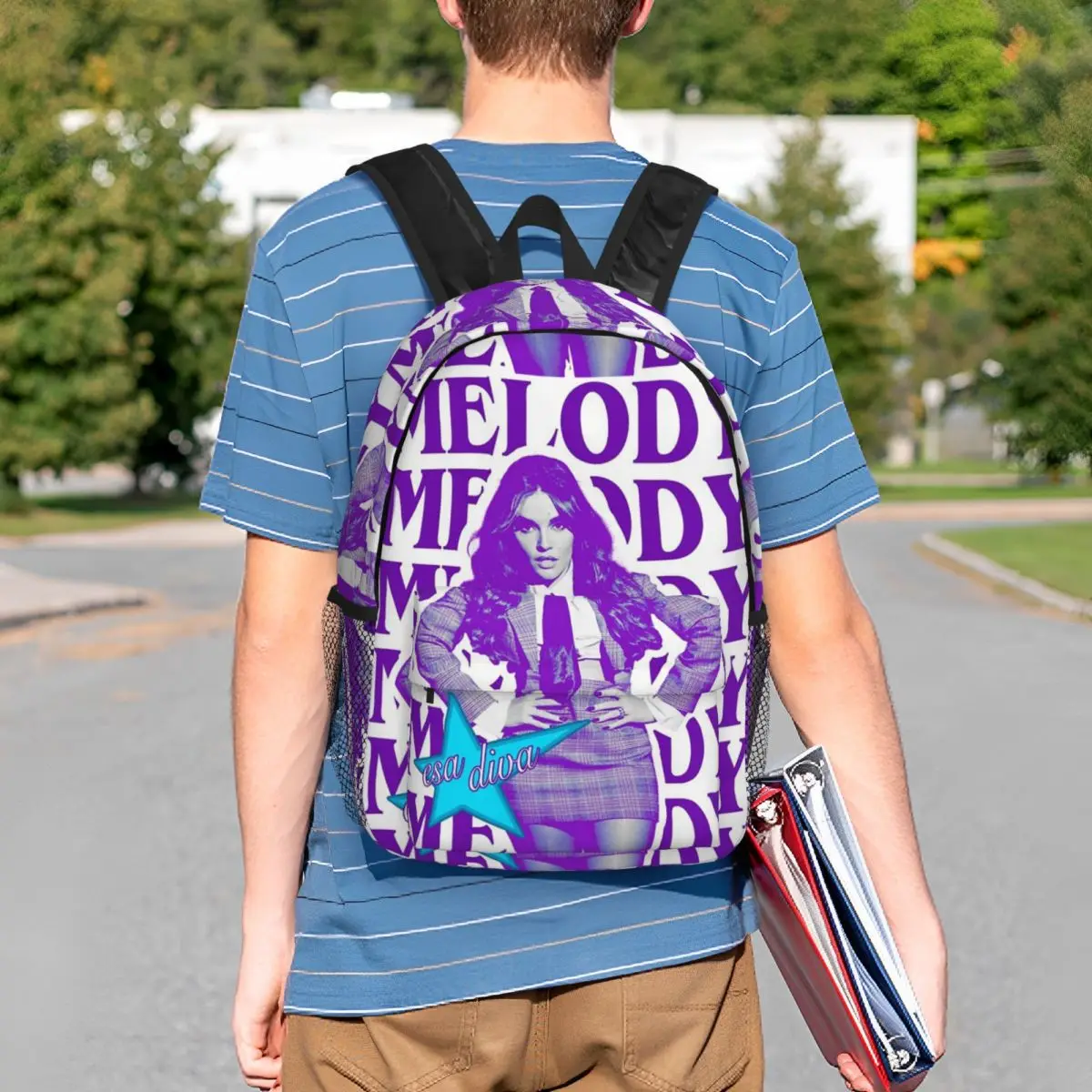 Melody Esa Diva Spain Eurovision Merch Backpack Student Boys Girls BookBag Men Women School Bag Computer Shoulder Bags