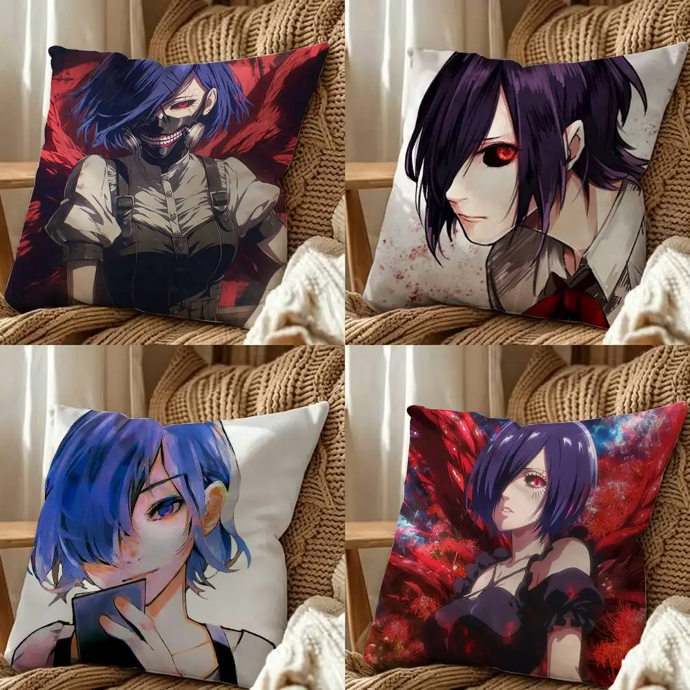 T-Tokyo Ghoul Kirishima Touka Square Pillow Case Multi Sizes For Car Home Bedroom Decor Custom Valentine Gifts
