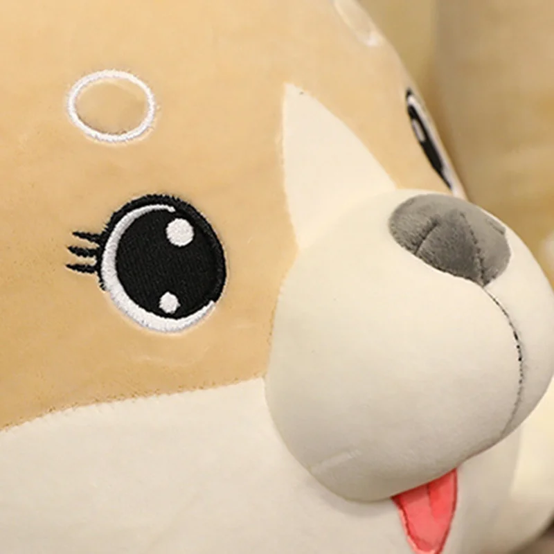 Adorável filhote de cachorro boneca de pelúcia macio brinquedo de pelúcia crianças abraçando travesseiro presente de aniversário para meninos meninas