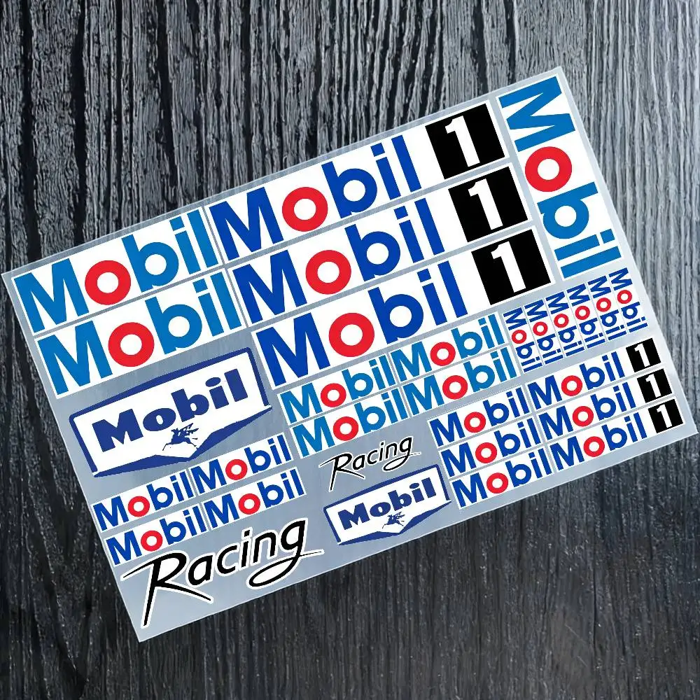 

Светоотражающие наклейки MOBIL для мотоциклов, водонепроницаемые виниловые наклейки для мотоциклетных шлемов, топливных баков и велосипедов