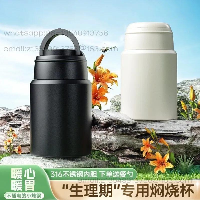 316 Stainless Steel Stew Cup, Special Thermal Insulation Stew Pot for Girls During Menstruation, Lunch Box for Office Workers