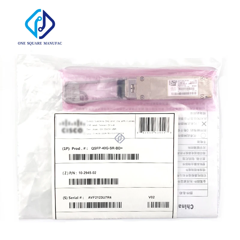 Transceptor de fibra óptica QSFP-40G-SR-BD 40G 850NM 0,1KM QSFP