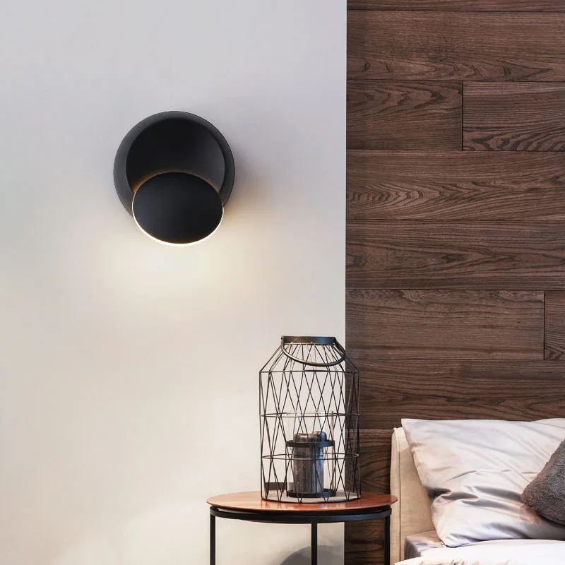 

Современный настенный светильник 5W LED 350 ° Настольная лампа-ночник RGB с регулируемым направлением вращения для прикроватной тумбочки и коридора