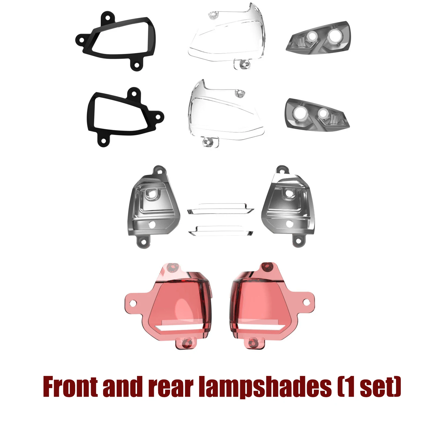 Tail wing seat lampshade light line group Leilaluo P12 car shell grille tail wing car shell column simulation lock buckle