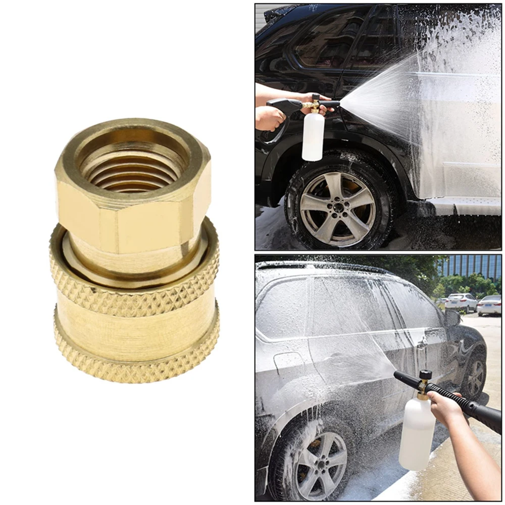 Imagem -06 - Lavadora de Pressão Adaptador Polegada Conector Rápido para Conexões Roscas M14 Acoplamento de Latão Kit de Desconexão Rápida para Mangueira Spray Lance