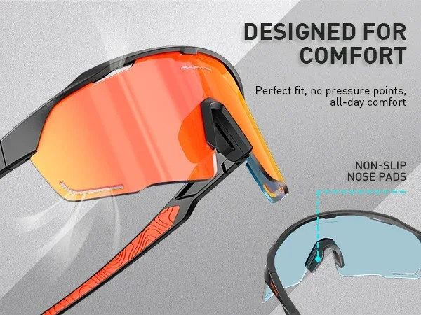 Kapvoe-rote photo chrome Fahrrads onnen brille für Männer blaue Photo chromie brille Cycl Mountain neue Fahrrad brille Brillen sport – Detail 8