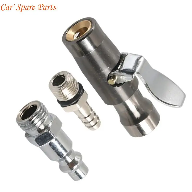 y4ua قفل الهواء تشاك 1/4 بوصة fnpt تدفق مغلق لتضخم الإطارات الآمن لا تسرب #4