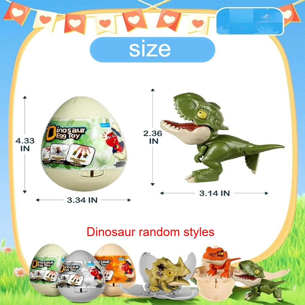 Bonito surpresa mistério caixa cega original brinquedo das crianças dinossauro ovo bonito mordida dedo t rex caixa cega modelo animal presentes de aniversário