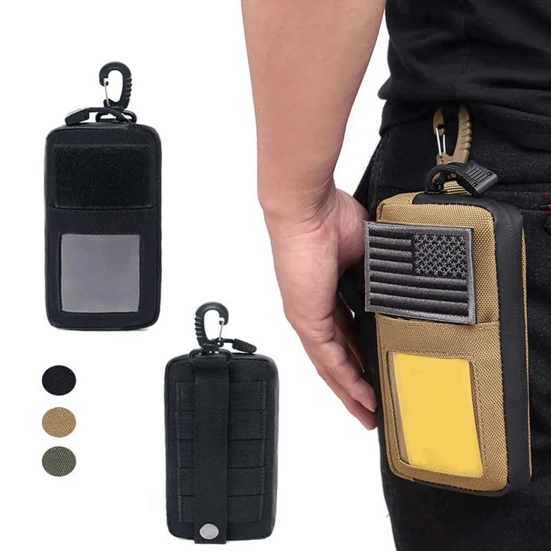 

Tactical Card Bag Wallet EDC Molle Pouch Waterproof Key Holder Money Case Pack