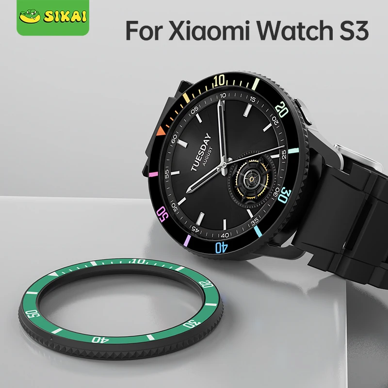 SIKAI casing Bumper Anti gores, penutup pelindung layar tahan guncangan ringan untuk Xiaomi Watch S3 casing jam tangan pintar