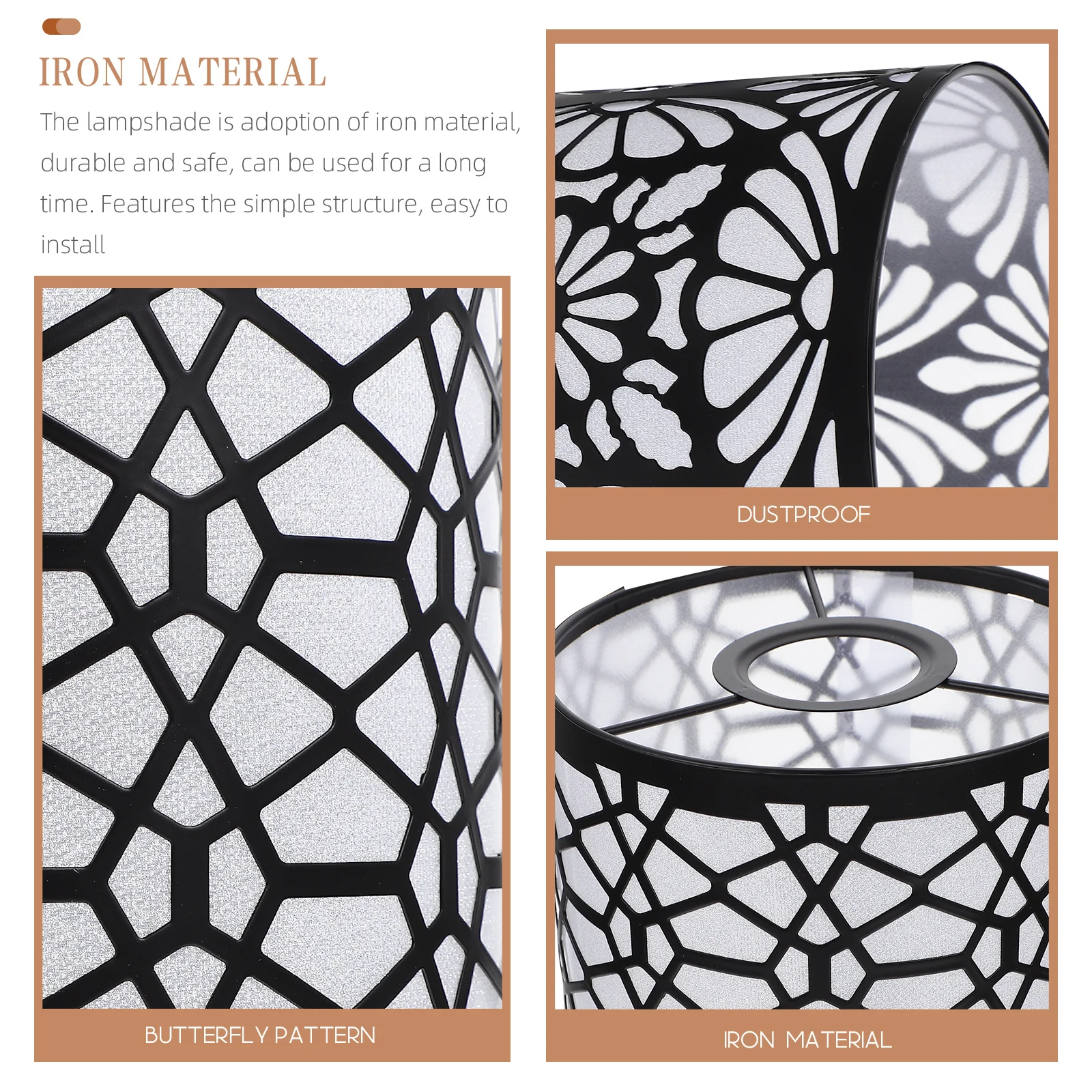 

Железный абажур с полым узором, декоративный подвесной светильник, чехол для домашнего ресторана, потолочный светильник, железный абажур