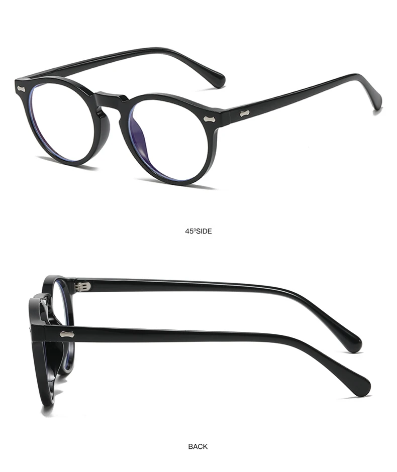 Retro Runde Polarisierte Sonnenbrille Damen Mode Nieten Vintage UV400 Party Trendige Shades Herren Punk Eyewear Leopard Sonnenbrille – Detail 38