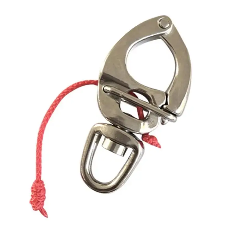 AS60-Stainless 316 For Yacht Truck Car RV Fast Eye 94Mm Snap Hook Quick Release Boat Snap Shackle With Small Swivel Eye