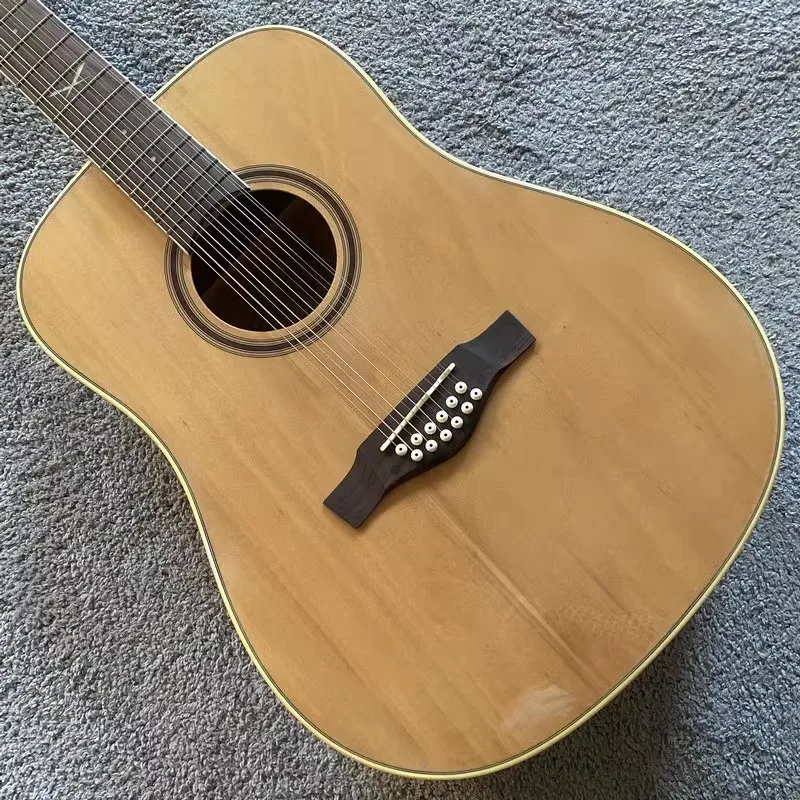 F213  Genuine EKO 12 String Acoustic Guitar NXT Seeries DXII Natural Agathis Top Plywood Stock Items Sales