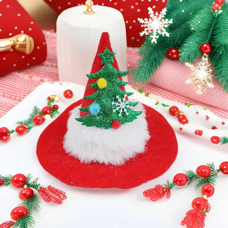 Haustier Hund Weihnachtsmütze Rot Grün Elch Weihnachtsmann Weihnachtsbaum Haustier Hut Festliche Atmosphäre Lustiges Weihnachtsgeschenk Hundezubehör