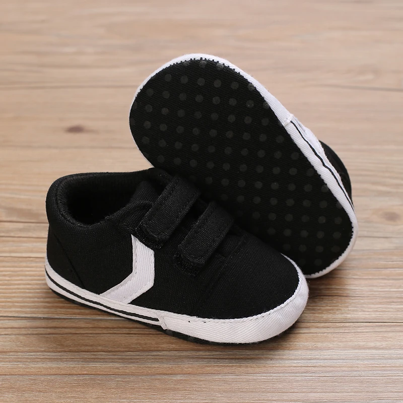 Baskets de sport classiques en toile pour nouveau-né, chaussures de premiers pas pour bébés garçons et filles, semelle souple, antidérapantes,