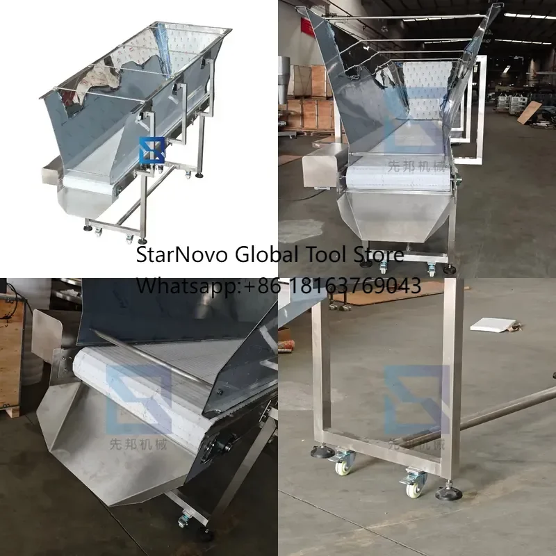 2026 Hot！ 304 Stainless Steel Durable Food-Grade Horizontal Conveyor Belt with PP Food-Grade Material Parallel Conveyor