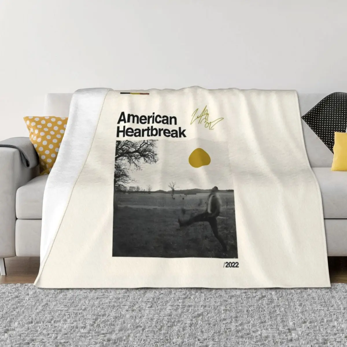 

American Heartbreak Throw Blanket Tourist Large Hairys Winter beds Blankets