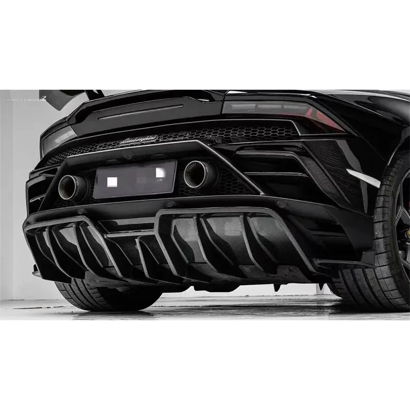 Para huracan lp580 evo 2019-2021 pt estilo de fibra de carbono amortecedor traseiro difusor sp spoiler bodykit