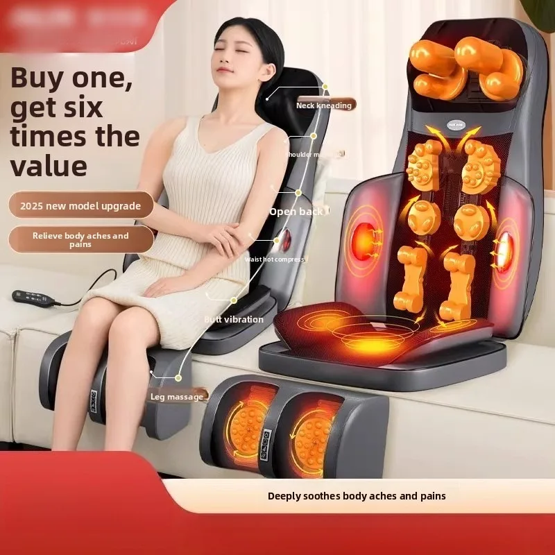 Multifunction Shoulder Neck Massager Home Full Body Massage Cushion Neck Back Waist Massage Device Car Dual Use Kneading Pad