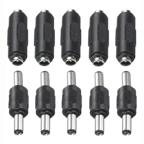 Conector de alimentación macho hembra de 5,5x2,1mm CC, adaptador de 12V/24V, enchufe, barril para cámara de seguridad CCTV, adaptador de tira LED
