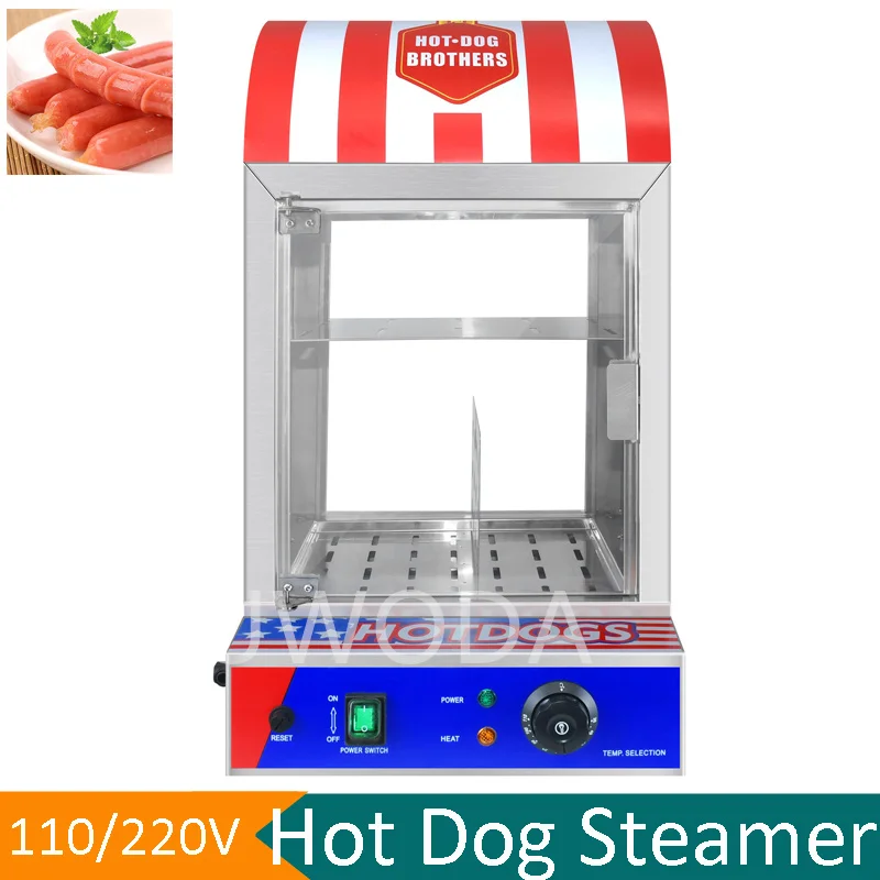 Commercial Insulated Food Cabinet Hot Dog 2-Tier Hut Steamer Electric Bun Warmer Cooker Hight Quality Countertop Hot Dog Warmer