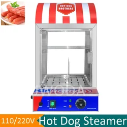 Commercial Insulated Food Cabinet Hot Dog 2-Tier Hut Steamer Electric Bun Warmer Cooker Hight Quality Countertop Hot Dog Warmer