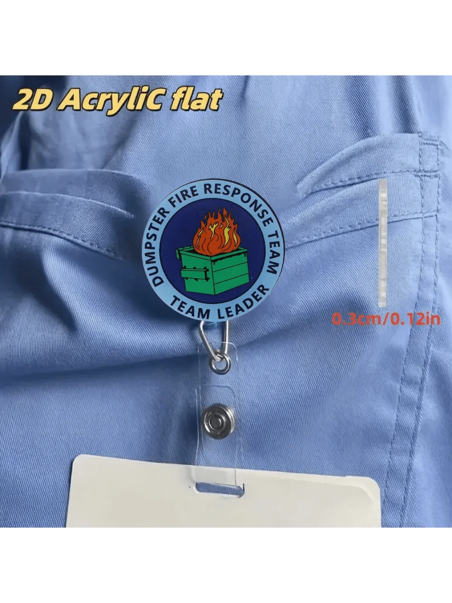 قطعة واحدة من بكرة شارة قابلة للسحب بتصميم ممرضة - حامل معرف أكريليك متين للممرضات وعمال المكاتب والطلاب #2