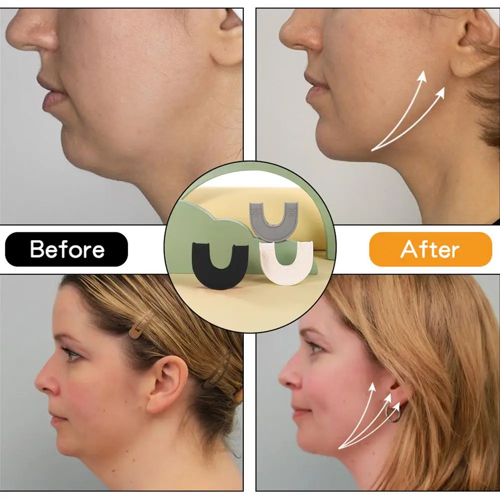 Jaw Muscle Trainer para Eliminar o Chin Duplo e Apertar o Pescoço, Ferramentas Faciais Jaw Line