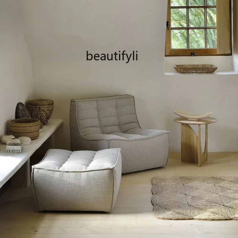 Nordic Living Room Modular Fabric Sofa Italian Minimalist Lazy Sofa Single Sofa Corner Imperial Concubine