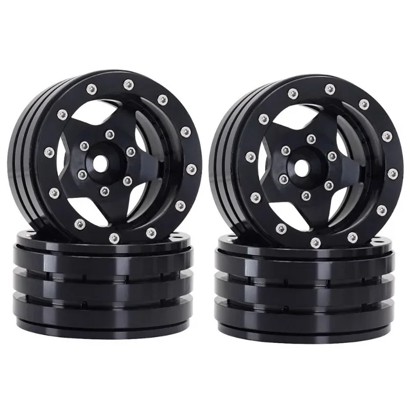 RC 1.9'' Metal Beadlock Wheels for Axial SCX10 TRX4  Redcat - Tornado Hole Rims, Off-Road Crawler, Durable Alloy RC Upgrade