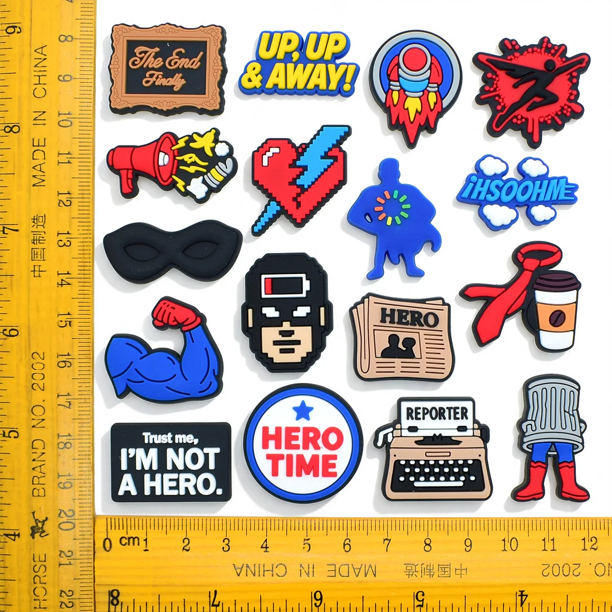 12/25Pcs Cartoon Super Hero Style Shoe Charms Soft PVC Comic Themed Clog Shoe Ornaments DIY Decoration Accessories