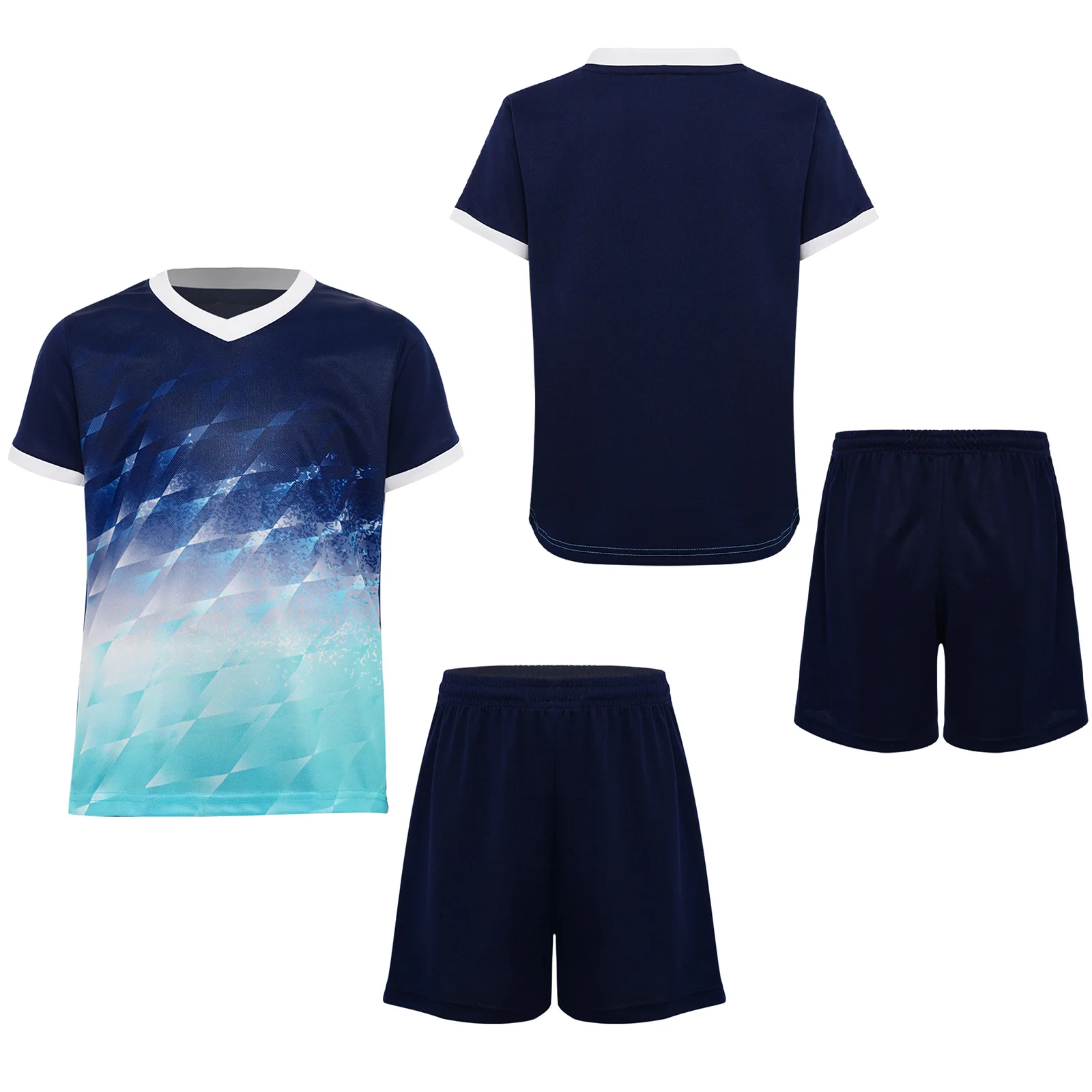 Kinderen Jongens Voetbal Uniform Voetbal Kostuum Vochtafvoerende Sport Set Korte Mouw T-shirt + Shorts Sets voor Training Workout