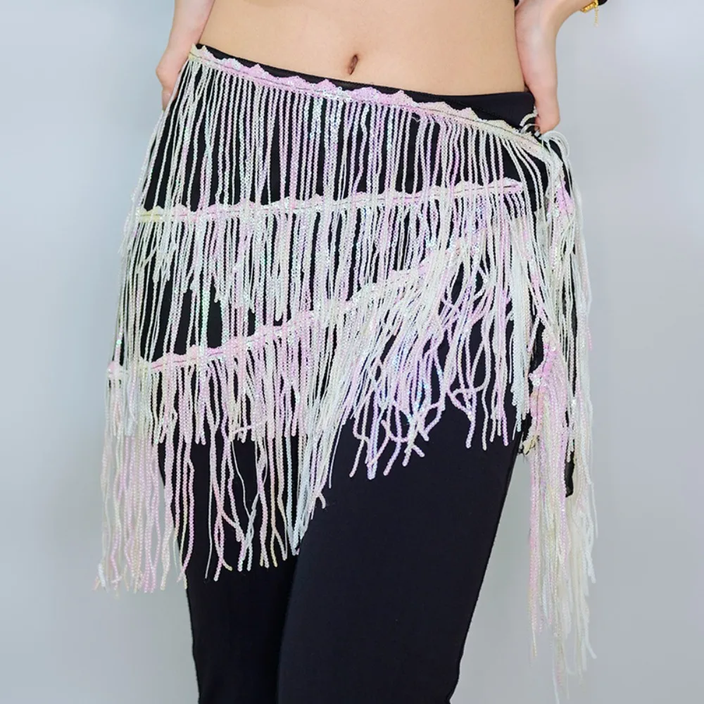 Belly Dance Waist Chain and Hip Scarf - Tassel Waist Scarf for Beginners, Indian Dance Performance Belt