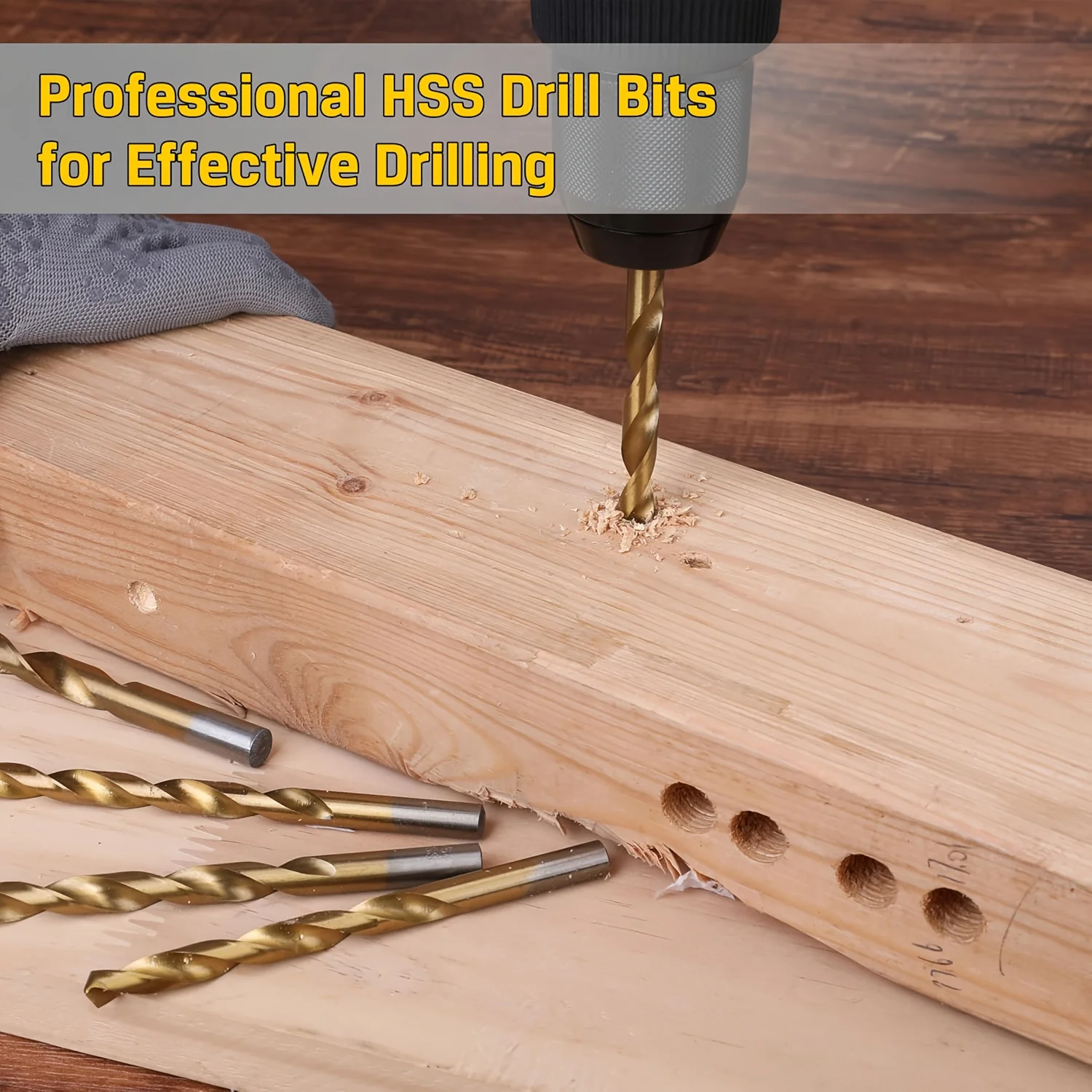 مجموعة لقم مثقاب تويست من التيتانيوم مكونة من 99 قطعة، 135 ° طرف فولاذي عالي السرعة، مقاس من 1.5 مم إلى 10 مم، حفر مثالي في الخشب، حديد الزهر #3