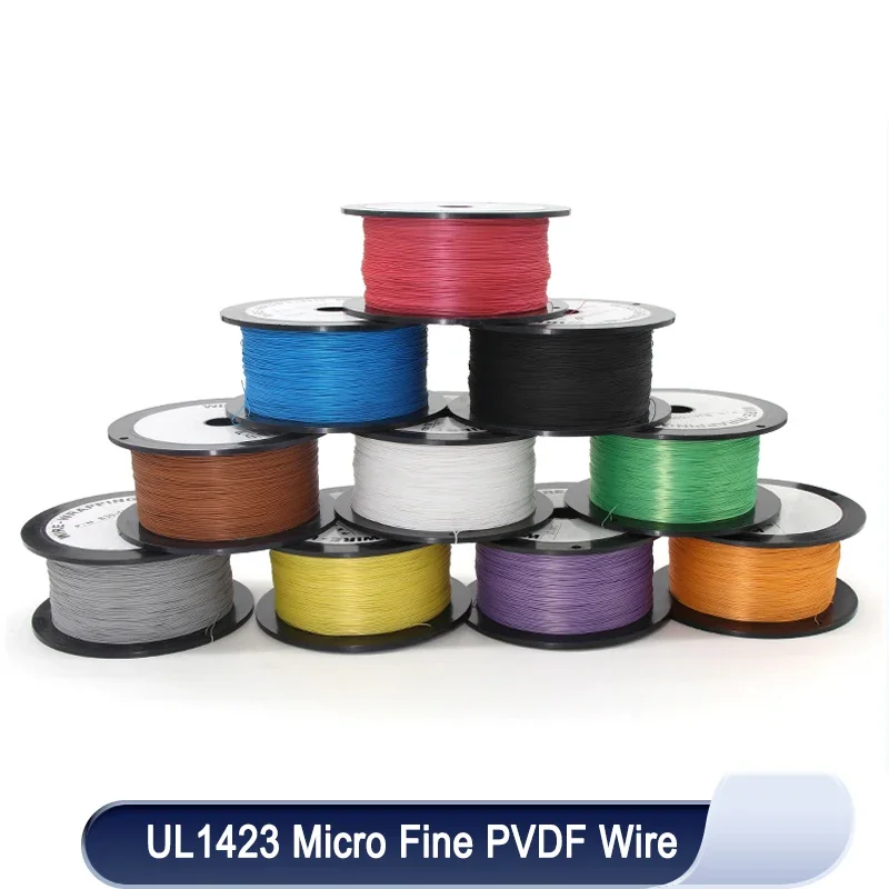 5~50m UL1423 PTFE Wire Silver Plated Single Core Cable (No Scroll) High Temperature Micro Fine Copper Wires DIY Electronic Cable