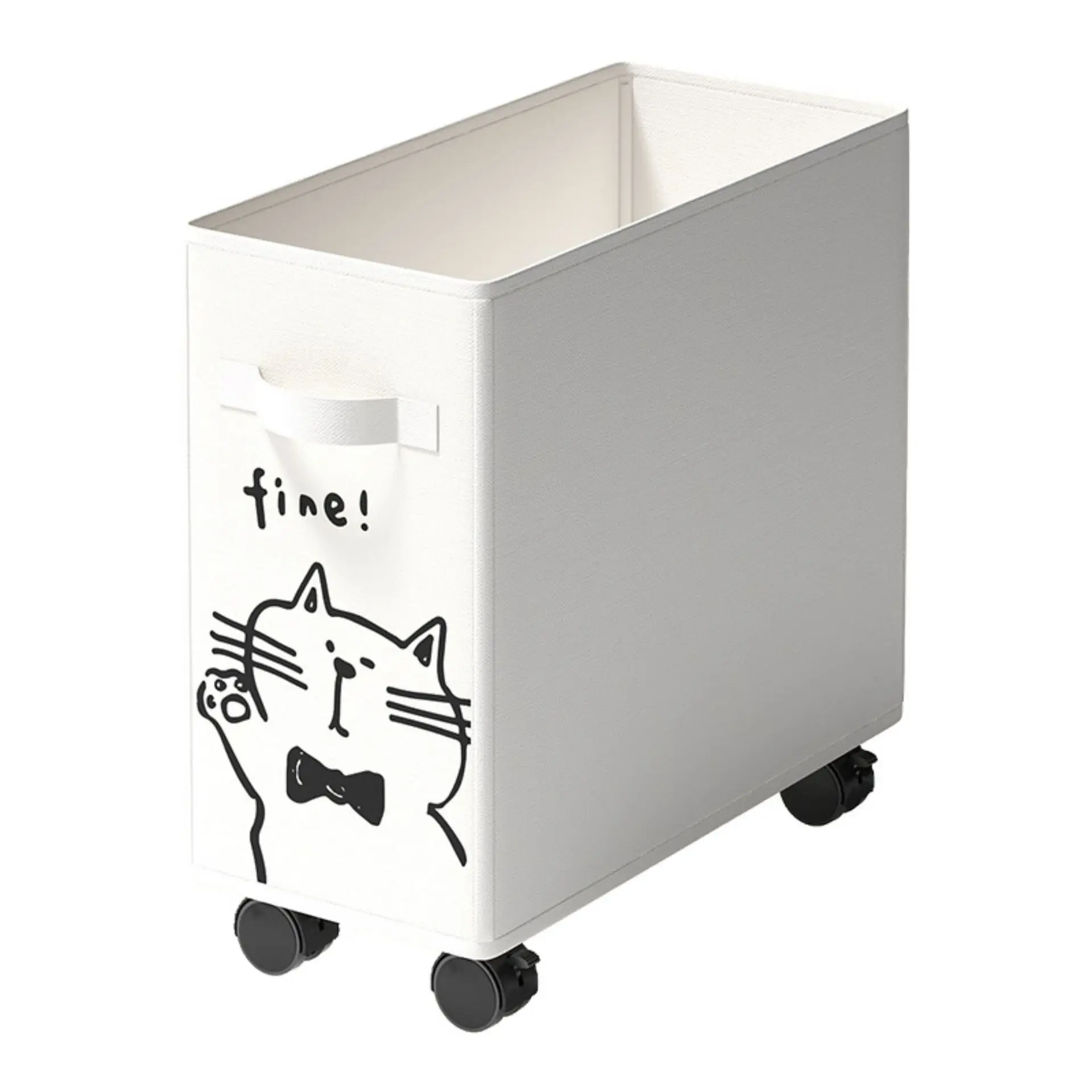 Open Basket Under Desk Storage Cart With Wheels For Office Dorm Room Mobile Rolling Organizer For Desk Supplies And Bags view 5