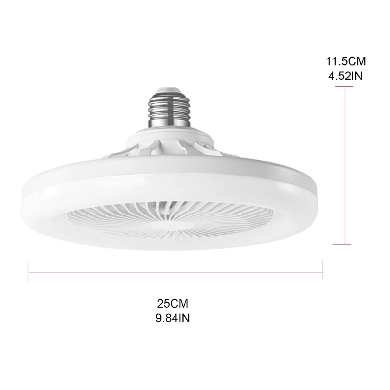 Ventilador teto led com luz lofts piso baixoLâmpada invisível ar com controle remoto