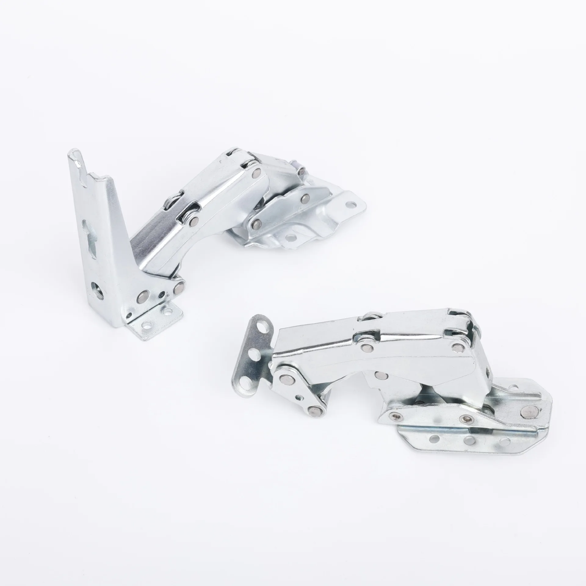 Stainless Steel Extended Refrigerator Cabinet Door Hinge Brushed Hardware Embedded Folding Doors Long Plate Short Pair Options