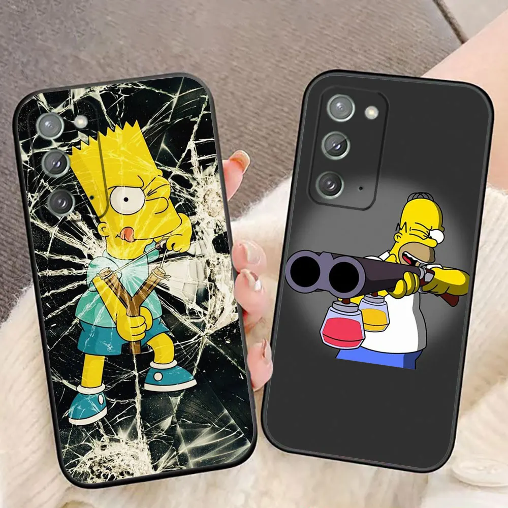 Funny The Homer S-Simpsons Phone Case For Samsung Galaxy A02S A03S A04E A05S A10E A10S A50 A70 M23 M53 NOTE 20 Case Funda Shell