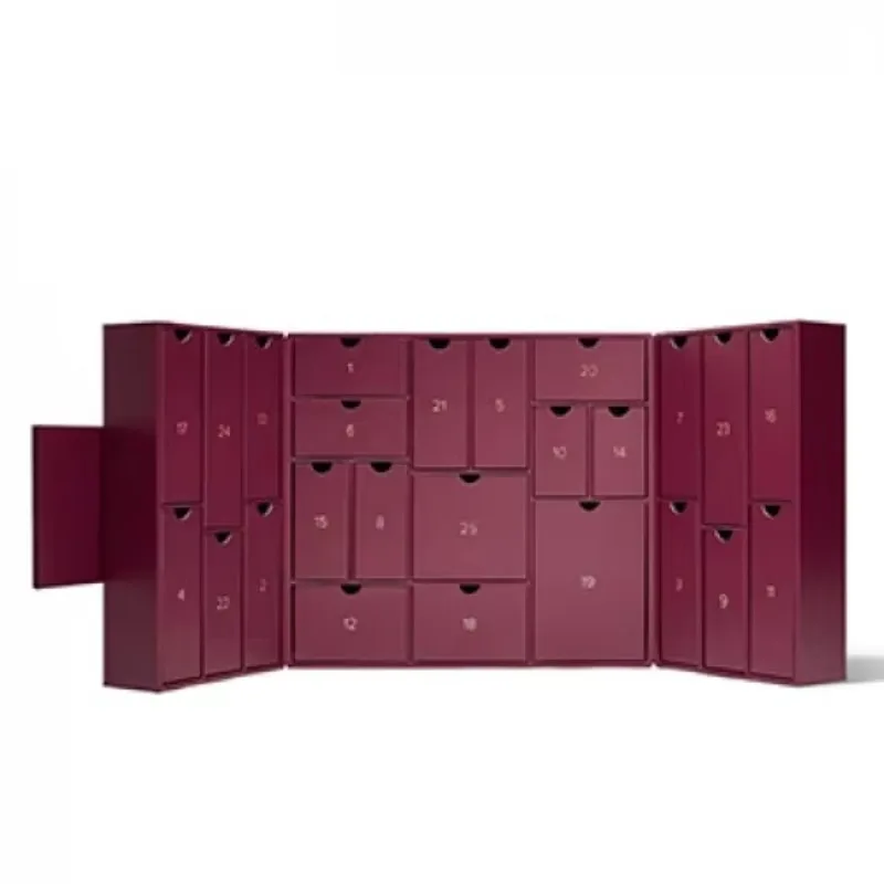 Customization.Custom Advent Calendar Empty Cardboard Paper Gift Packaging Christmas Drawer Cosmetic Advent Calendar Box