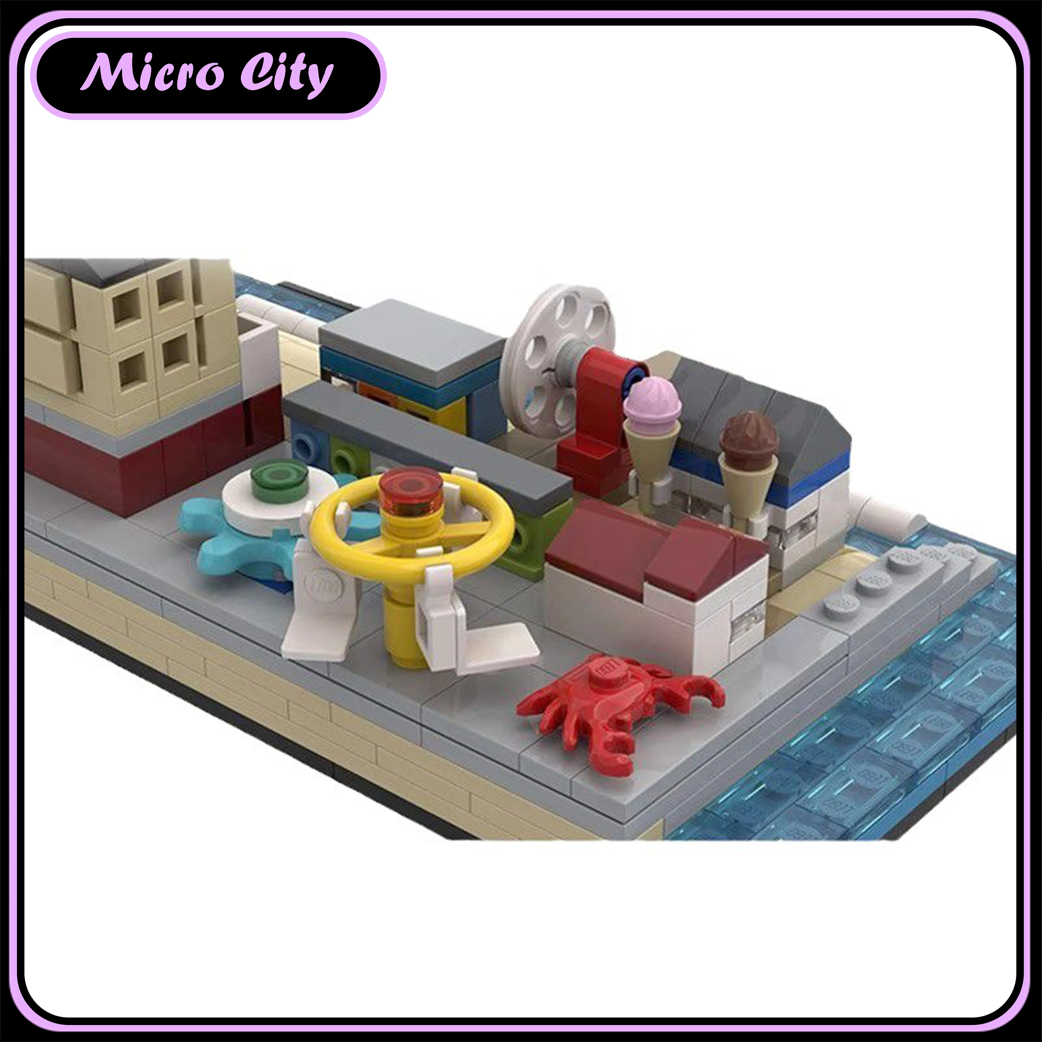 Micro MOC City Skyline Series Maryland Architettura Building Blocks Modello Creativo Città Scena Display Set Kit Regalo Regali di Natale