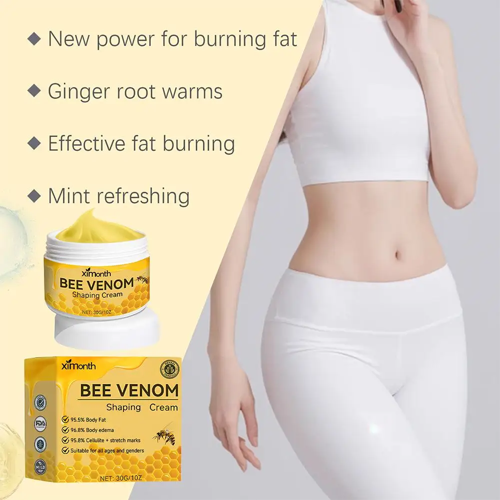 Creme De Perda De Peso De Bee Essence, Emagrecimento Queima De Barriga, Escultura De Gordura, Refirmamento De Shaping, Loção Levantadora, Corpo Abdominal, Novo, G3E7