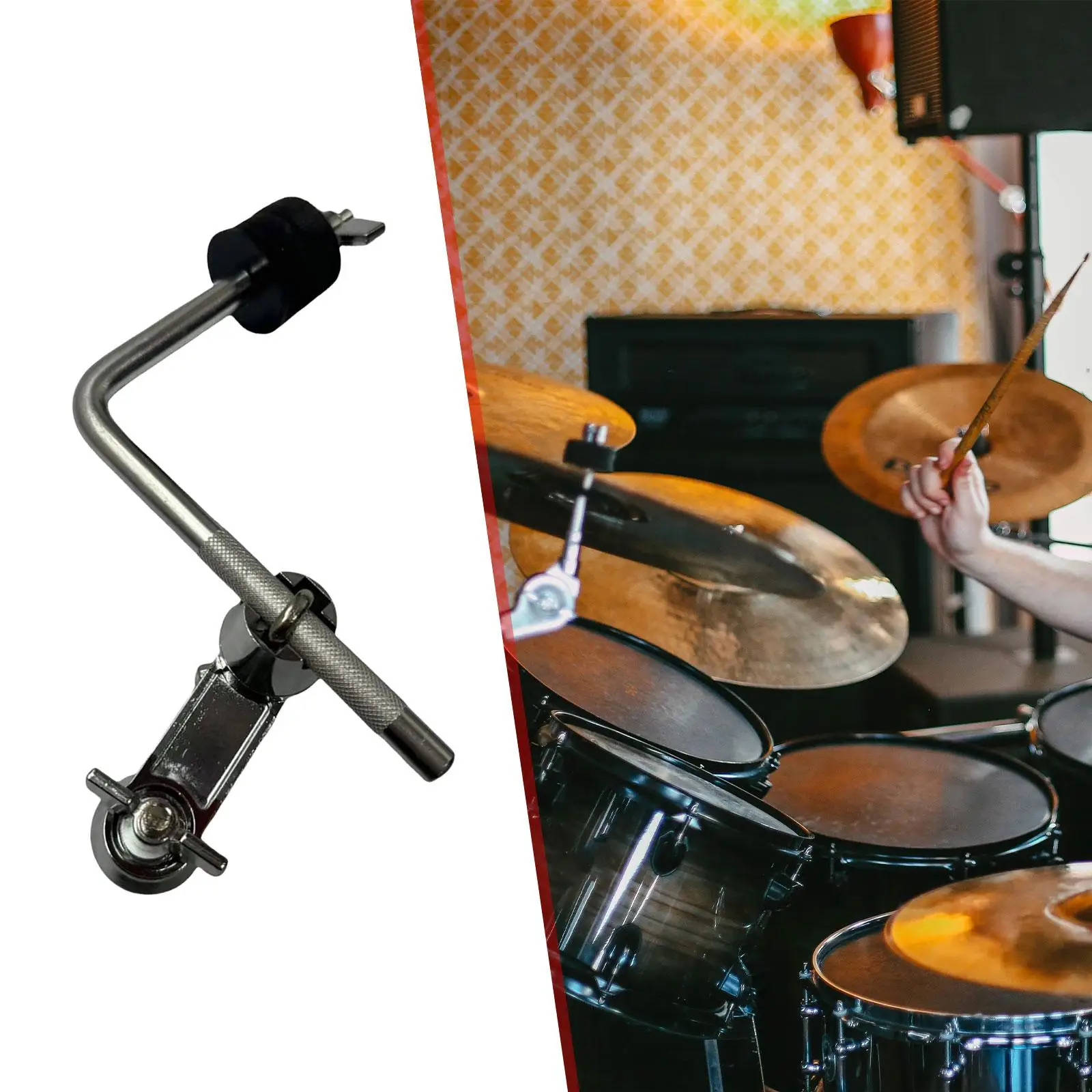 

Drum Cymbal Clamp Drum Accessories Extension Attachment Hardware Cymbal Stand Holder Support Drum Extension Stand Clamp Sturdy