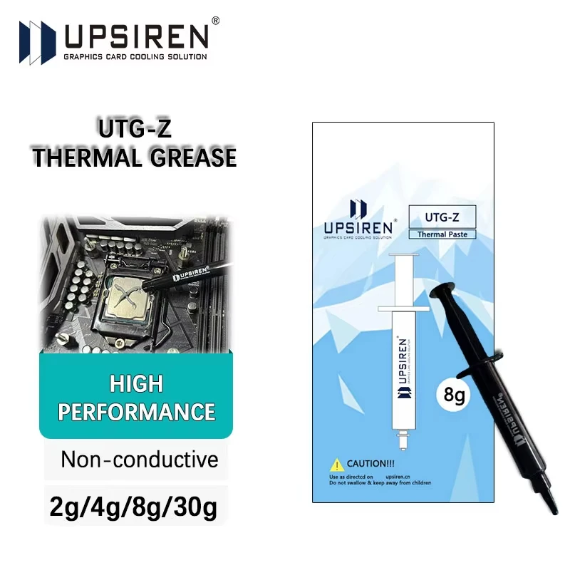 

UPSIREN UTG-Z Сверхвысокопроизводительная термопаста, проводимость более 12,8 Вт/мК, состав радиатора для процессора/графического процессора
