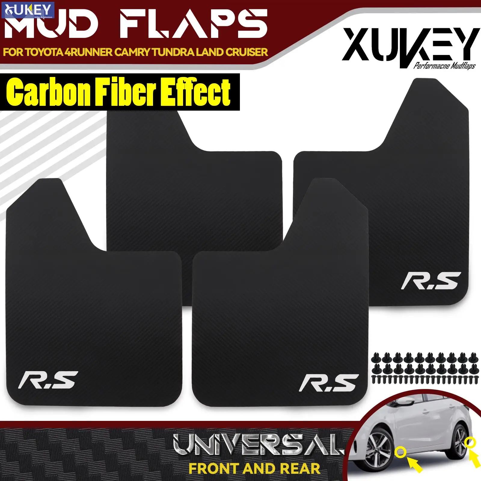 For Mitsubishi Pajero Mini Outlander Sport Shogun Challenger Endeavor Lancer Evo x Mud Flaps Splash Guards Mudguards with Clips