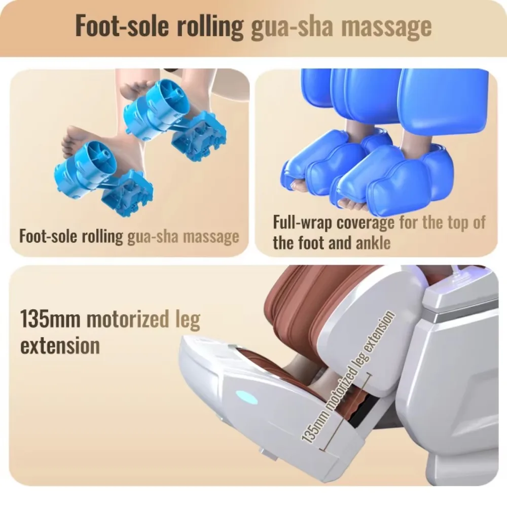 2026 Factory Wholesale High Quality 4D Full Body Zero Gravity Home Use Massage Chair With Foot Massage