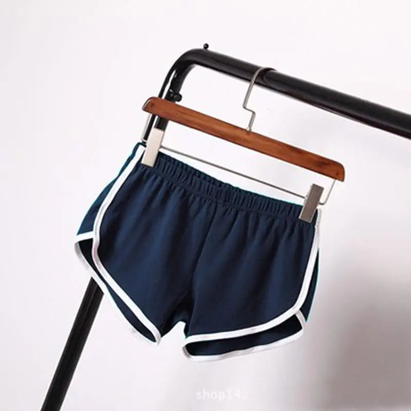 Sports Shorts Women Summer Candy Color Casual Shorts For Ladies Elastic Waist Beach Short Pants Daily Home