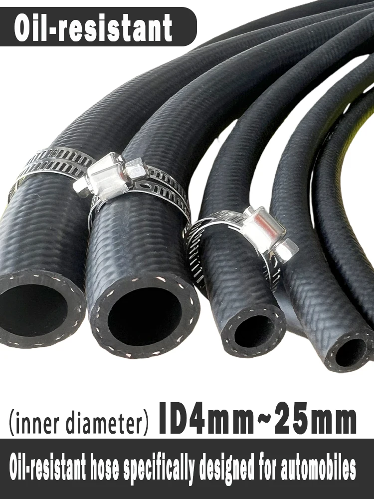 Auto Motor Vrachtwagen Bestelwagen Brandstofslang NBR Oliebestendig Dieselslang Vacuümslang ID 4 5 6 8 10 12 14 16 19 20 22 25 mm Olieleiding - afbeelding 2