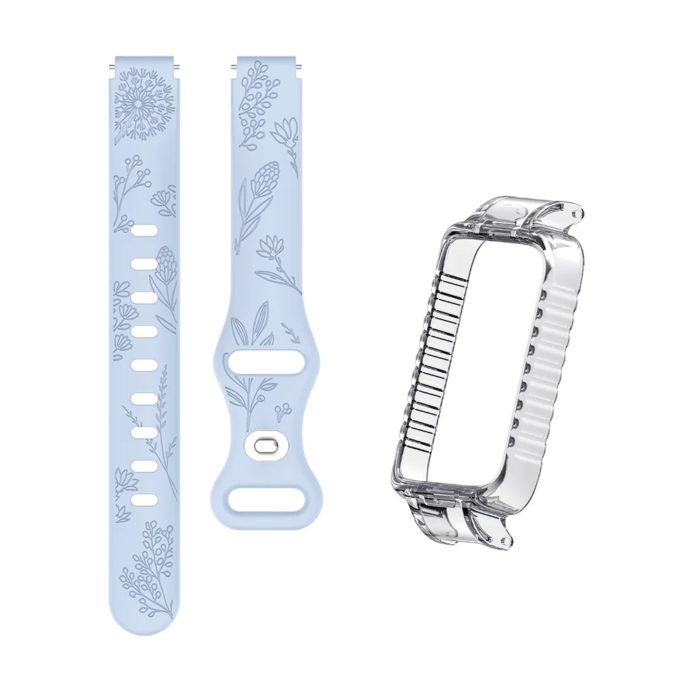 

Strap + Case For Honor Band 10 9 Dandelion Pattern Silicone Wristband Watch Accessories Sport Smart Watch Band Man Woman Correa